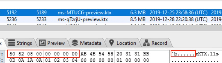 Steps to export .ktx files and load them in Photos on macOS for iPhone data collection.