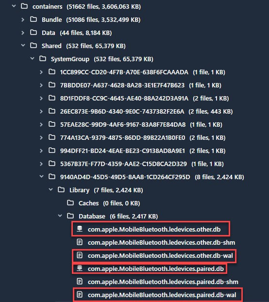 Cellebrite Physical Analyzer File System View: Bluetooth forensics data extracted from Josh’s iPhone, revealing evidence.



