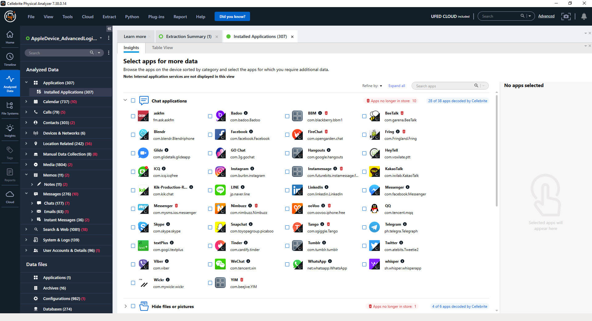 Cellebrite Physical Analyzer enables the examination of multiple data sources from the broadest range of mobile applications, digital devices, warrant returns and the Cloud.