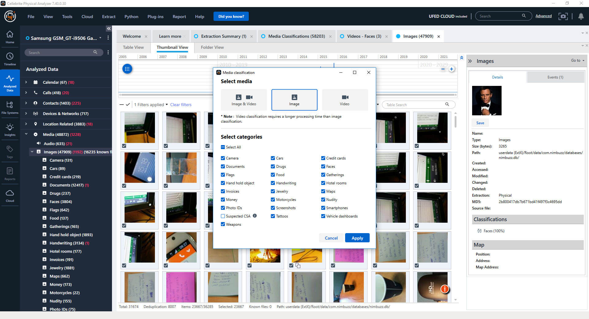 How To Use Media Classification In Cellebrite Physical Analyzer