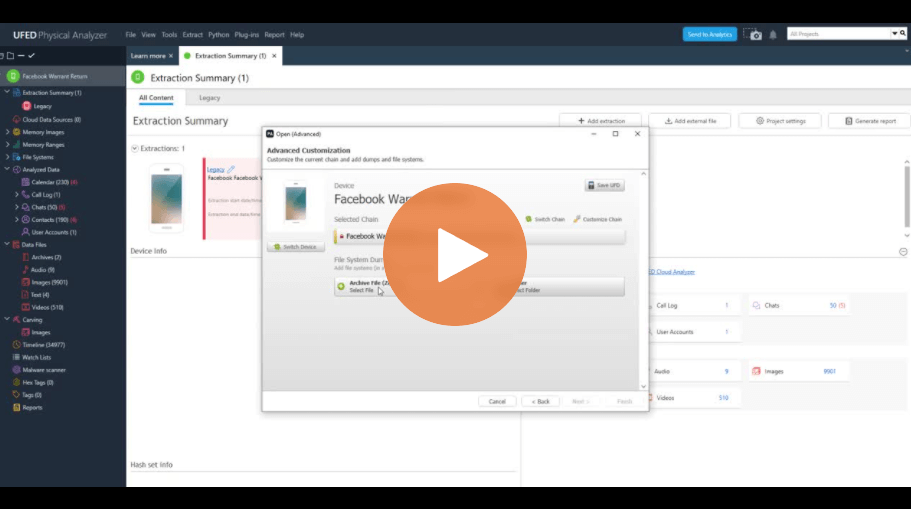 How To Load Warrant Returns into Cellebrite Physical Analyzer
