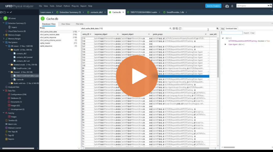 How To Use the Database Viewer in Cellebrite Physical Analyzer 7.25