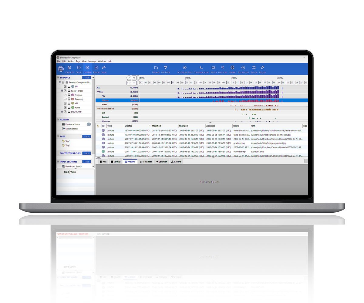 cellebrite inspector app screen