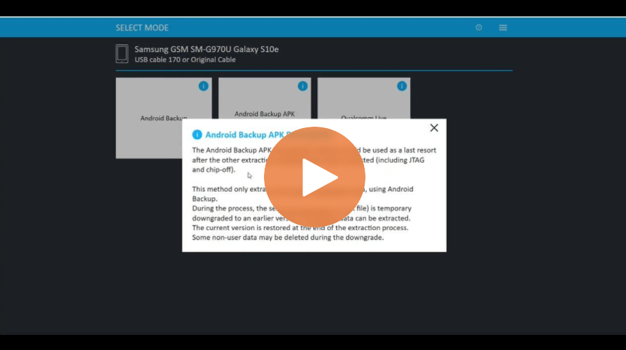 When to Use the Android APK Downgrade Feature in Cellebrite UFED