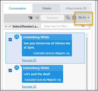 An easy way to hop to the conversation and see all revisions