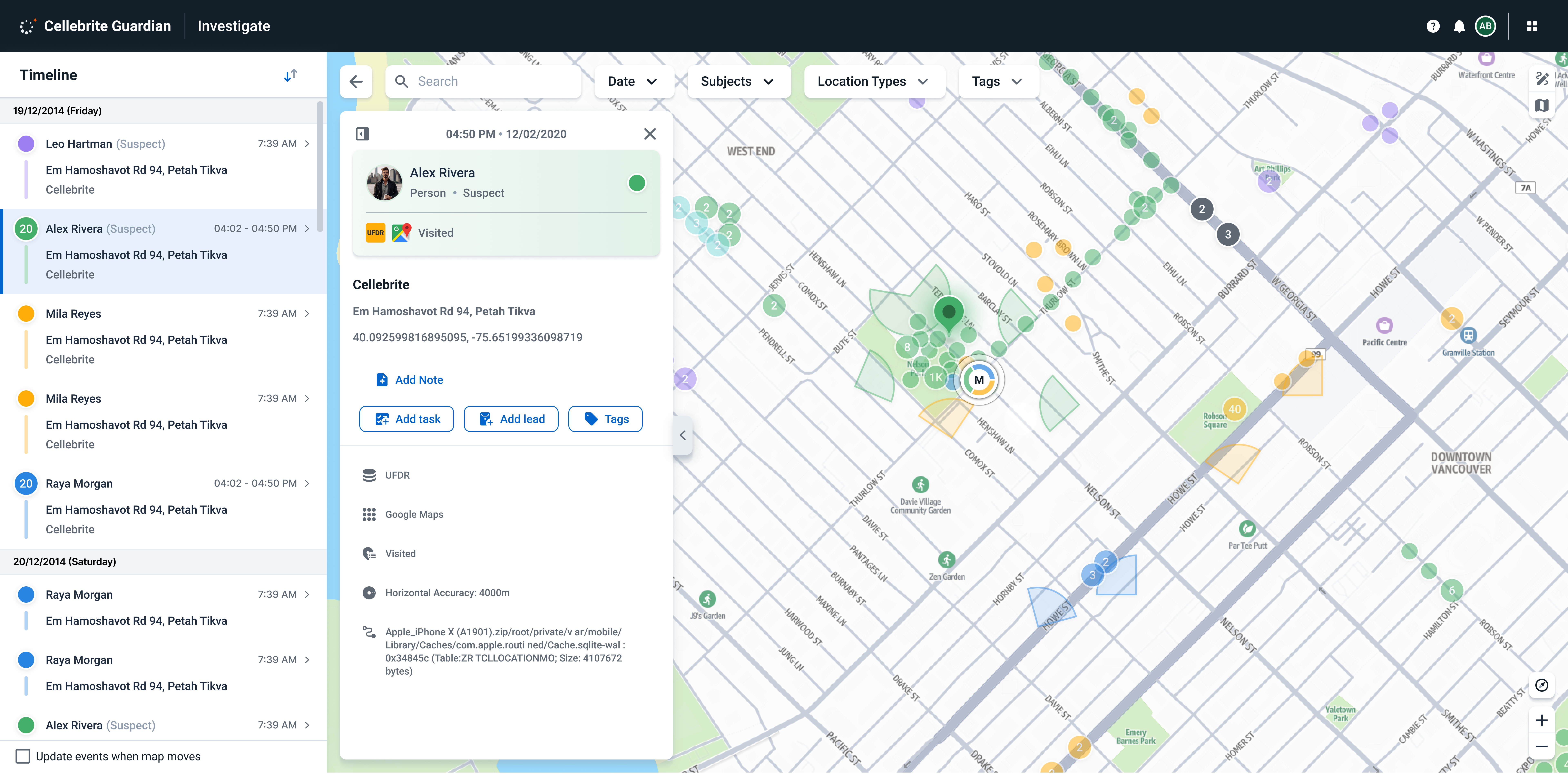 Correlate All Case Related Locations